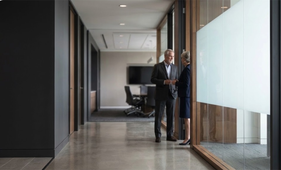 Board members reviewing private capital strategy