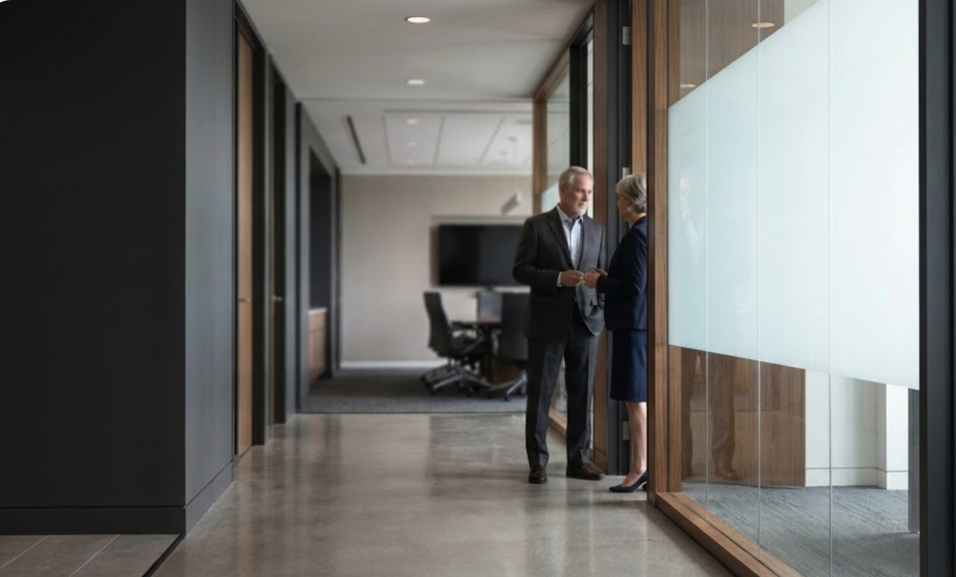 Board members reviewing private capital strategy